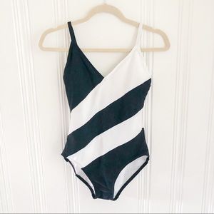 Michael Kors Black and White One-Piece Swimsuit